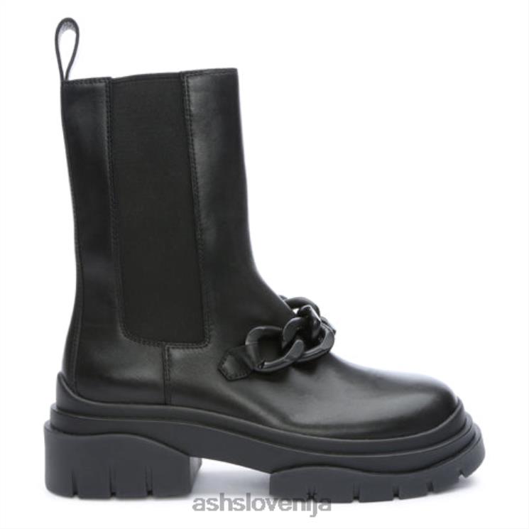 modni škorenj z verigo squall ženske Črna škornjiASH X28LH89