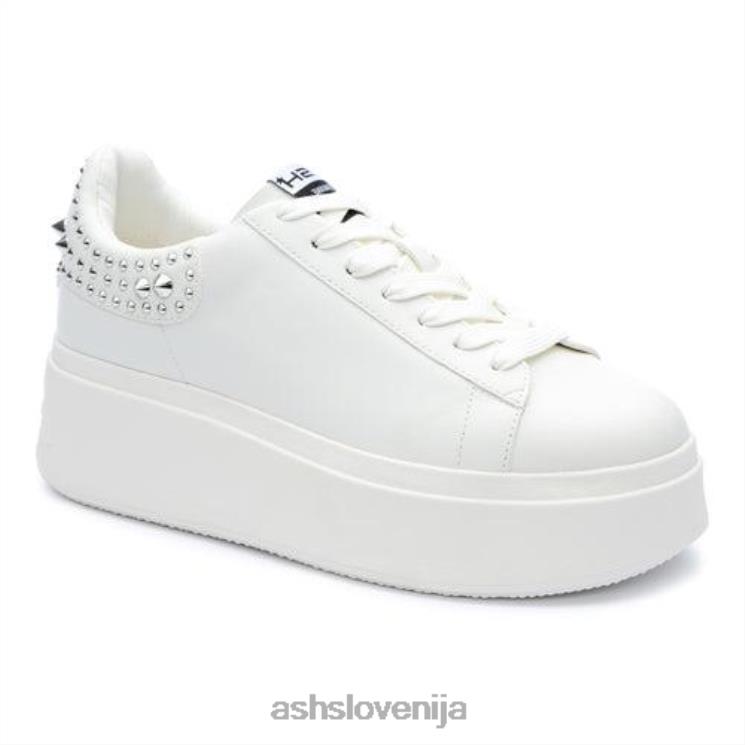 Moby Studs superge s platformo in zatiči ženske bela/srebrna supergeASH X28LH2