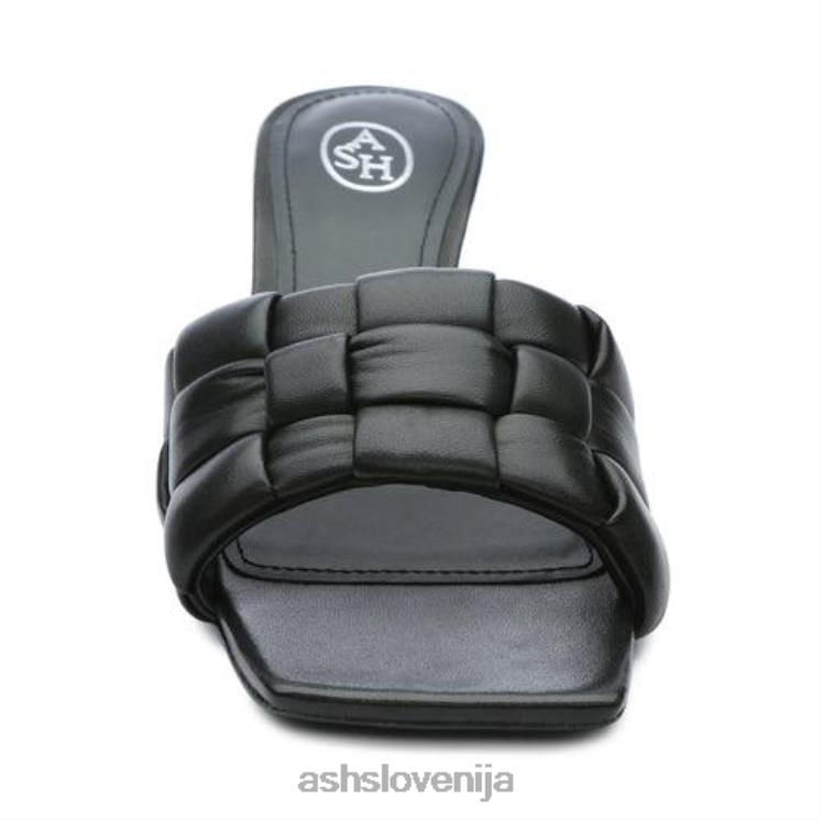 kim tkane sandale z mačjo peto ženske Črna sandaliASH X28LH83