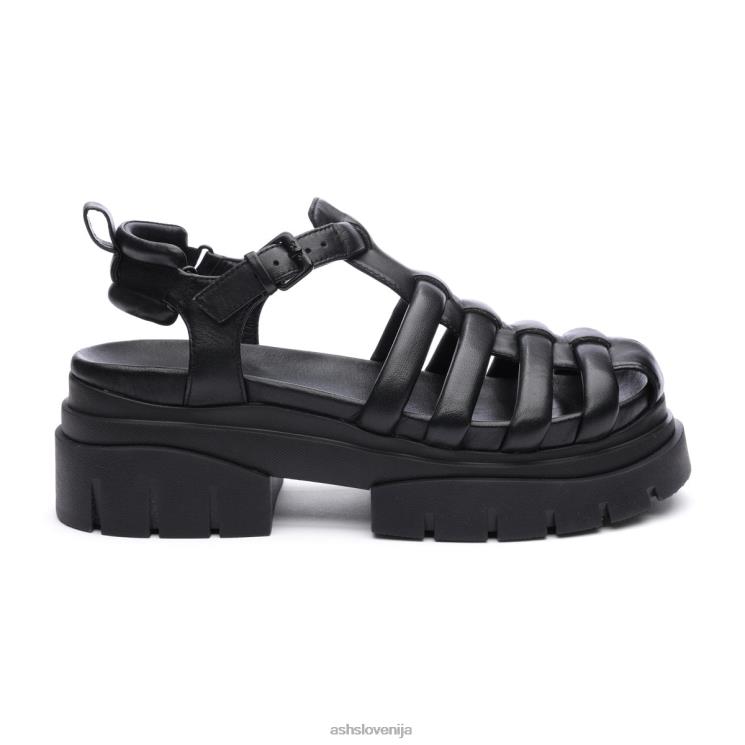 ribiški sandal s podplatom v obliki morskega psa ženske Črna sandaliASH X28LH61