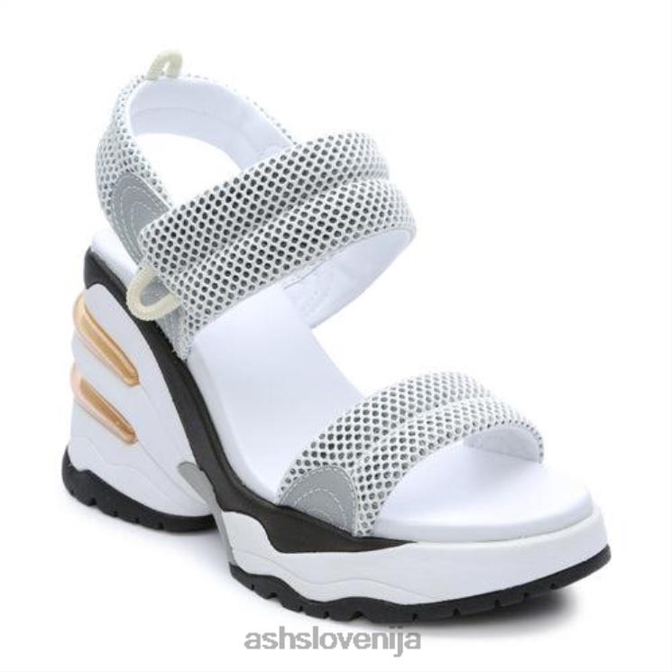 cosmos sandal na klin s platformo ženske bela/srebrna sandaliASH X28LH34