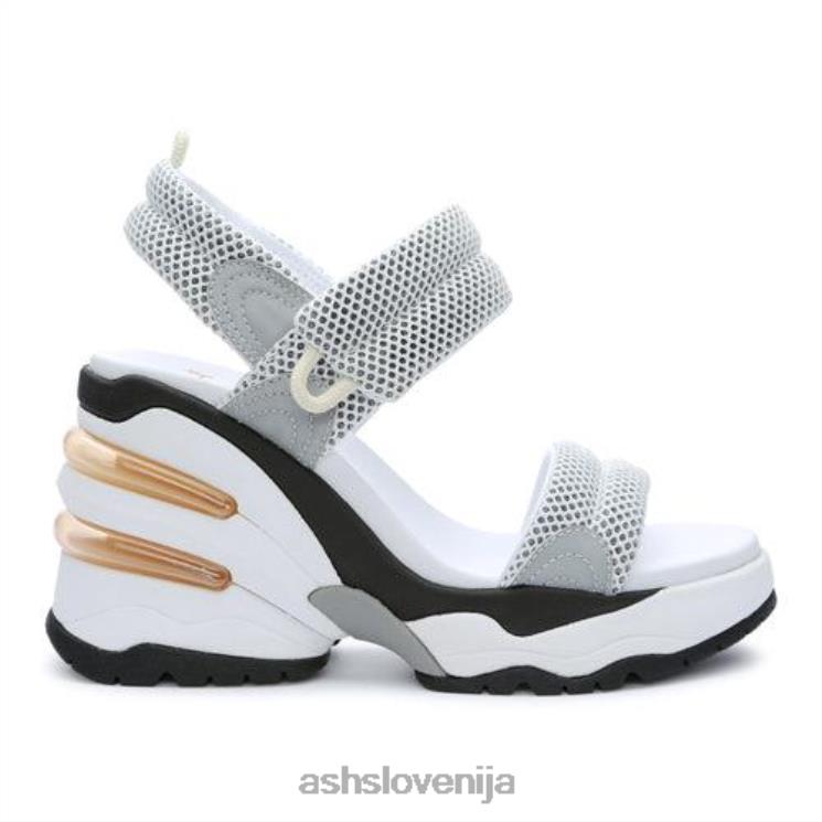 cosmos sandal na klin s platformo ženske bela/srebrna sandaliASH X28LH34