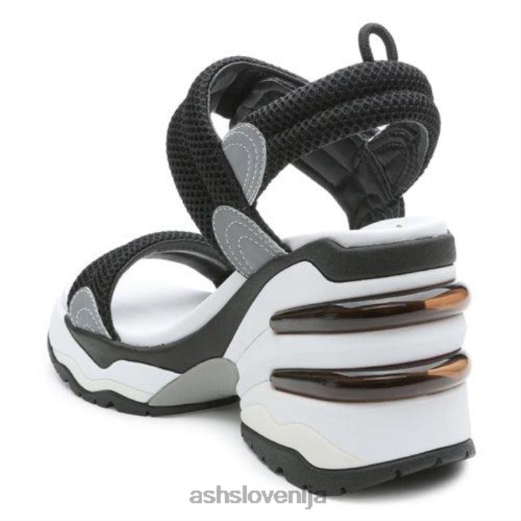cosmos sandal na klin s platformo ženske črna/srebrna sandaliASH X28LH35